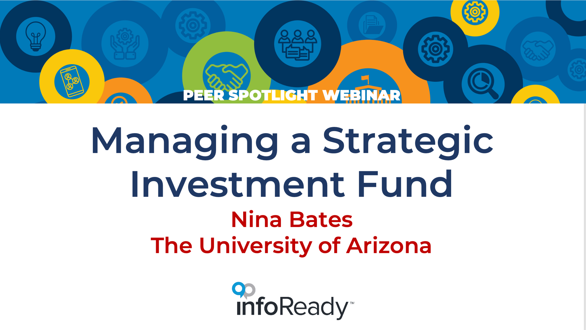 Image of the first slide of the University of Arizona slide deck